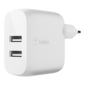 Dual USB-a Wall Charger 12w X2 White