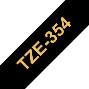 Tape 24mm Lami Gold On Black (tze-354)