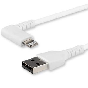 Cable USB To Lightning Mfi Certified 1m White Angled