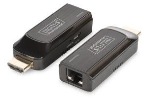 Mini HDMI Extender Set, Full HD 50m CAT6/6A/7, powered via Micro USB cable, black