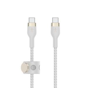 Boost Charge USB-c To USB-c 2.0 Braided Silicon 3m White