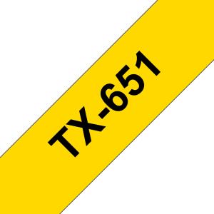 Tape 24mm Lami Black On Yellow (tx651)