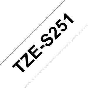 Tape 24mm Black On White (tze-s251)