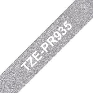 Tape Tze-pr935 12mm Ribbon Silver-white