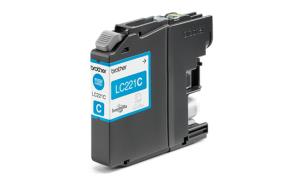 Ink Cartridge - Lc221c - 260 Pages - Cyan - Single Blister Pack