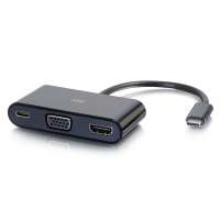 USB-C to HDMI and VGA Adapter Converter with Power Delivery - Docking station - USB-C / Thunderbolt