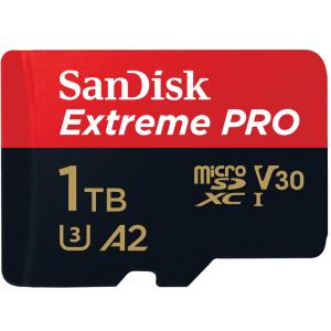 SanDisk Micro SDXC Extreme Pro 1TB C10, U3, A2, V30 170mb/s Read 90mb/s Write