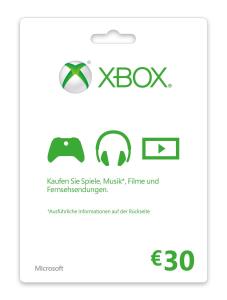 Xbox Live Gift Card Emea Pk Lic Agency Online 30 Euro