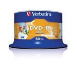DVD-r Media 4.7GB 16x Wide Photo Printable 50-pk With Spindle
