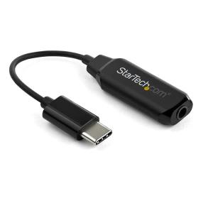 Active USB C To 3.5mm Audio Adapter - USB C Headphone Jack - Wide Compatibility - USB-type C Digital To Aux - Black
