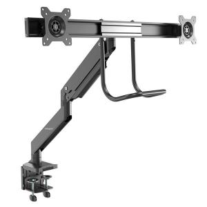 Dual Monitor Arm Heavy Duty - Synced Height