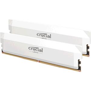 Memory - Crucial Pro - DDR5-6400 UDIMM - OC Gaming - 64GB Kit (32GBx2) - White