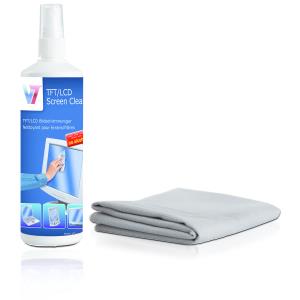 V7 Cleaning Set TFT LCD Plasma 250ml Pumpspray + Cloth