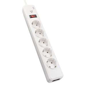 Surge Protector 1050 Joules 5-outlet White 1.8m
