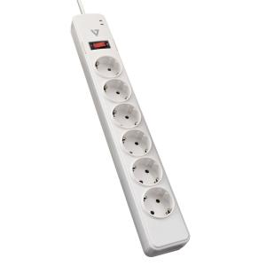 Surge Protector 1050 Joules 6-outlet White 1.8m