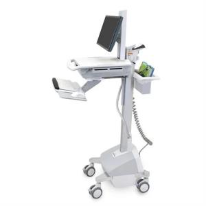 Styleview Emr LCD Cart LiFe Powered Pivot (white Grey And Polished Aluminum) Eu