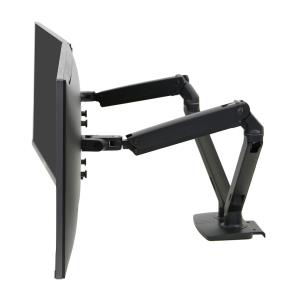 MXV Desk Dual Monitor Arm (black) with Under Mount C-Clamp