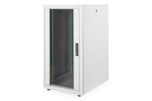 22U 19in Free Standing Network Cabinet 1125x600x800 mm, color grey (RAL 7035), with glass front door
