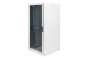 32U 19in Free Standing Network Cabinet 1560x800x800 mm, color grey (RAL 7035), with glass front door