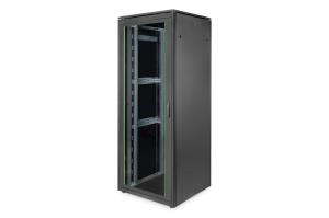 42U network cabinet 2053x800x800 mm, color black RAL 9005 glass door