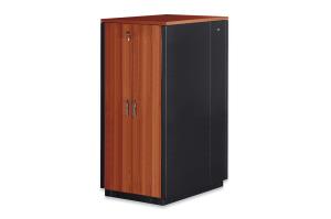SOUNDproof Cabinet 2110x750x1130 mm, wooden surface cherry metal parts black RAL 9005