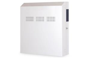 Wall mounting cabinet, Slim 800x640x220 mm, 4U vertical mounting inside, color grey (RAL 7035)