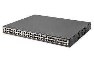 24-Port Gigabit PoE+ Injector 24 ports data in, 24 ports data out+PoE 370W power support