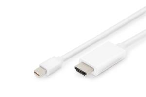 DisplayPort adapter cable. mini DP - HDMI type A (AK-340304-020-W)