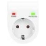 Surge Protection Adapter 1x Cee 7/7 LED White