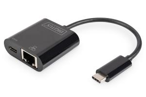 USB-Type-C Gigabit Ethernet Adapter + PD with power delivery function