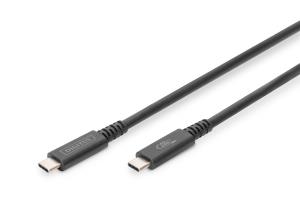USB 4.0 connection cable Type-C to Type-C max. resolution 8K 30Hz PD3.0 40Gbits/s 1m