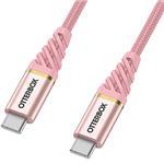 USB-C to USB-C Fast Charge Cable | Premium - Shimmer Rose (Pink) - 1m