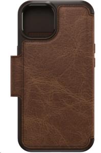 iPhone 14 Case Strada Series Folio Case Espresso (Brown)