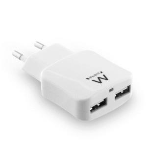 USB Charger 2 Port 2.4a Smart Ic White