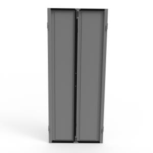Cover Plate Cable Management - Double Door - 800mm - 42u - Black