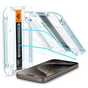 Screen Protector For iPhone 15 Pro 6.1in Glas.tR EZ Fit Transparency (2P)