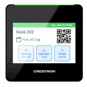 Desk Scheduling Touch Screen - 3.5in Transflective LCD - Black Textured - Office 365 Software